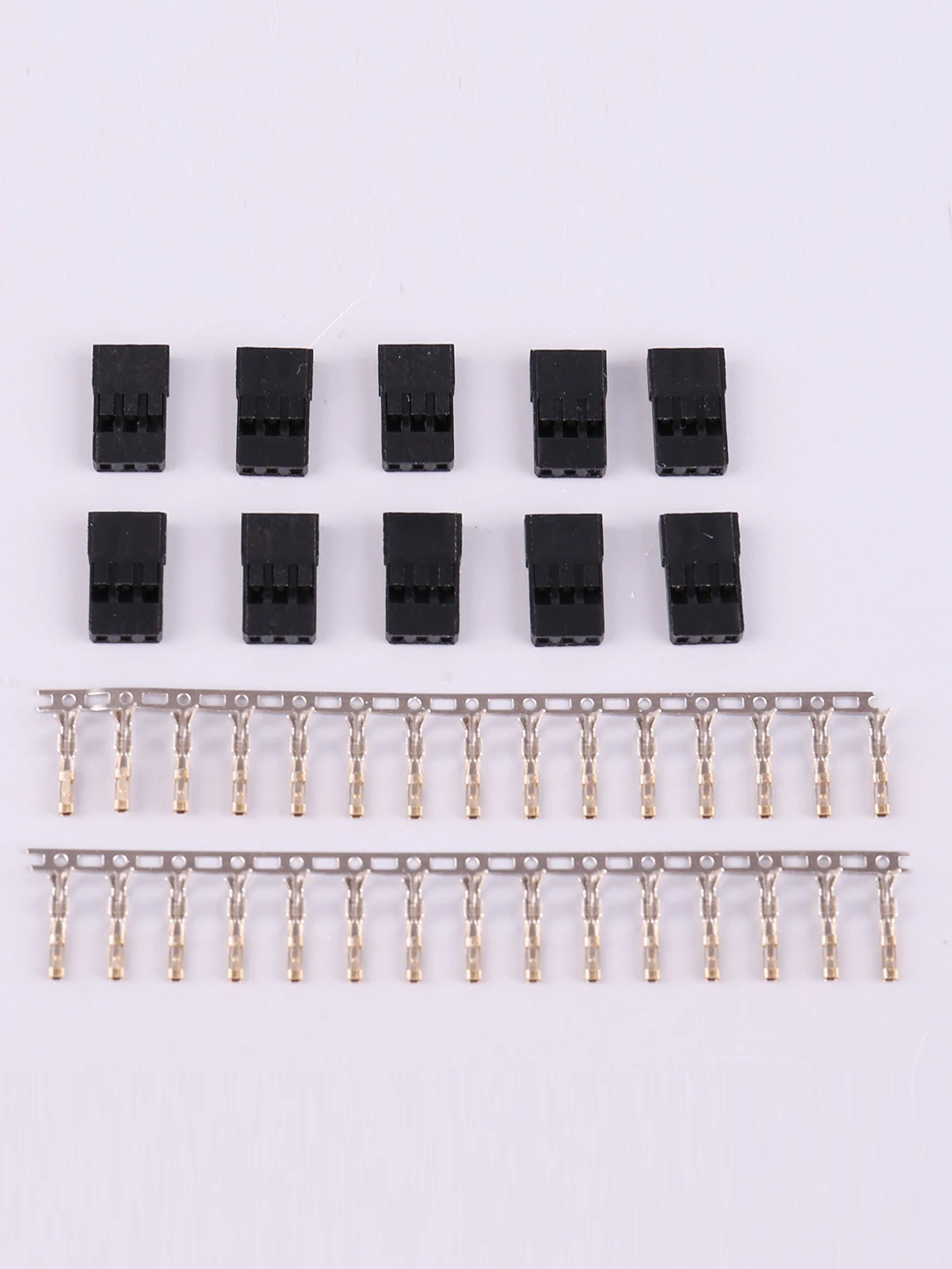 10 Sets DIY 3 Pin Servo Plug Set Female Male Connector Gold Plated For Futaba JR Type RC Airplane Multirotor Quadcopter Plug