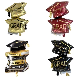 Giant Graduation Balloons 2023 Congrats Grad Foil Balloon Graduation Cap Cake Toppers For School Graduation Ceremony Party Decor