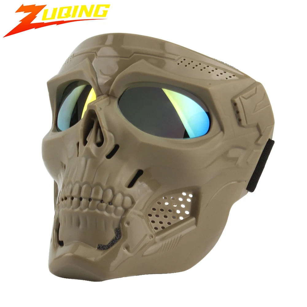 

Motorcycle Accessories Mask Full Face Windproof Cycling Equipment Protection Colored Goggle Tactical Skeleton Motocross Glasses