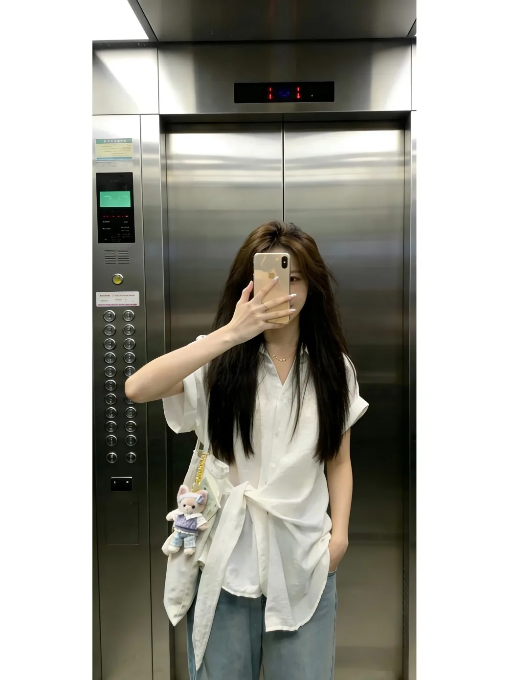 

Loose Korean Style Women's Shirt Summer 2026 New Style Slimming Casual Versatile Short Sleeve Tie Neck Top for plus Size