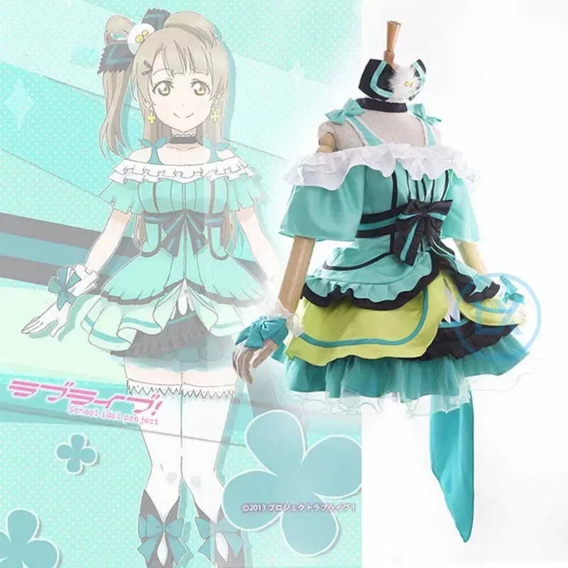 

Люблю жить! Проект School Idol -KiRa Sensation! Котори Минами Косплей Светло-зеленое мятное платье Лолиты для Хэллоуина tt9]