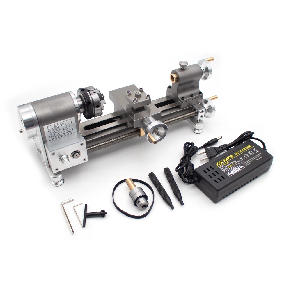 

Multi-function Precision Mini Lathe Machine for Wood & Metal - 50mm Chuck, 0-2000 RPM Stepless Speed