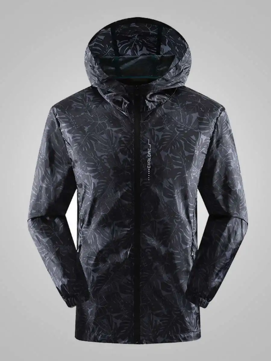 

Новая мужская летняя легкая куртка из ледяного шелка с защитой от солнца, свободного кроя, для активного отдыха, с капюшоном, дышащая, комфортная