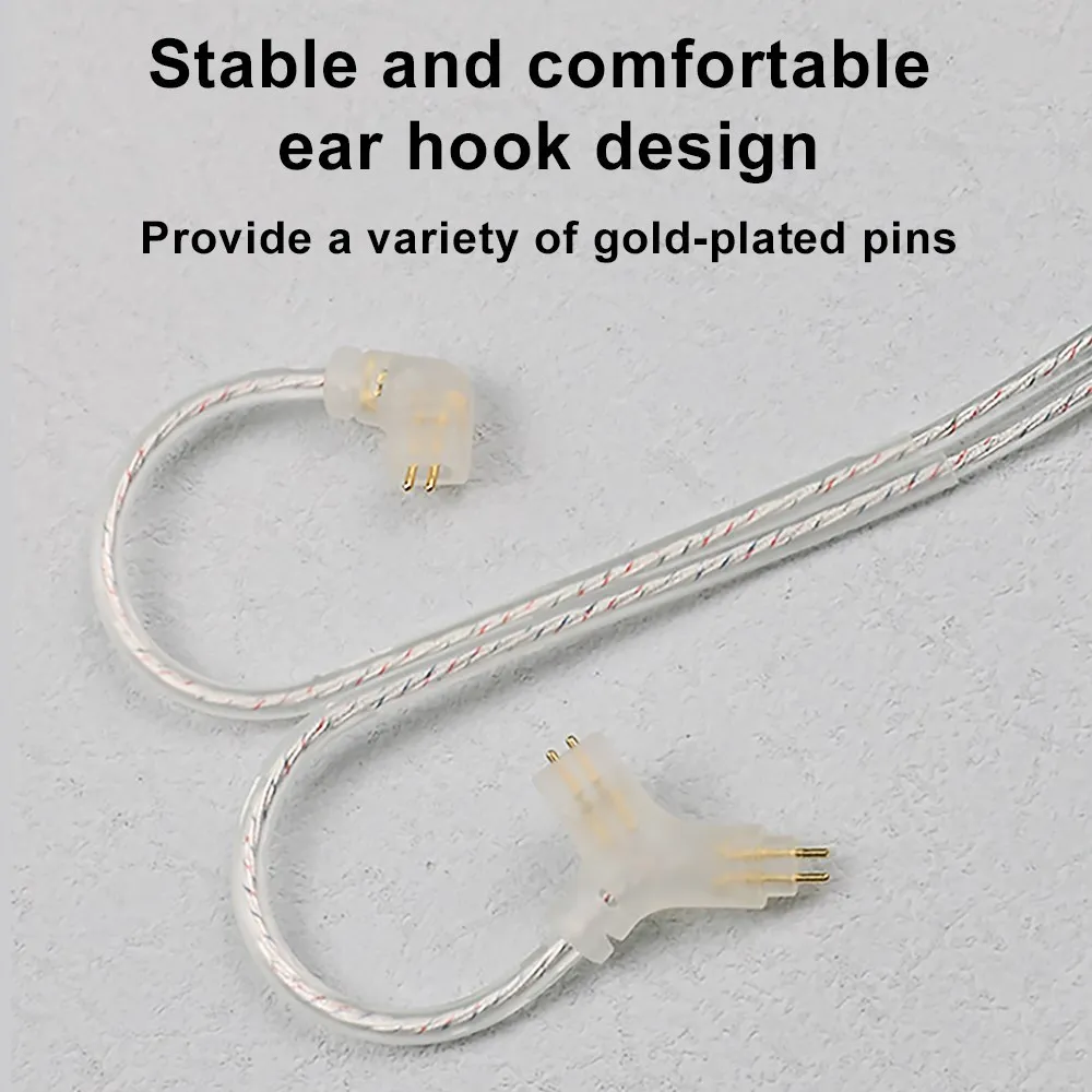 CVJ Hato Microfone Destacável Boom, Cabo do Fone de Ouvido, Captura IEM Áudio, Jogos, Esports, Transmissão ao vivo com Microfone para TRN KZ