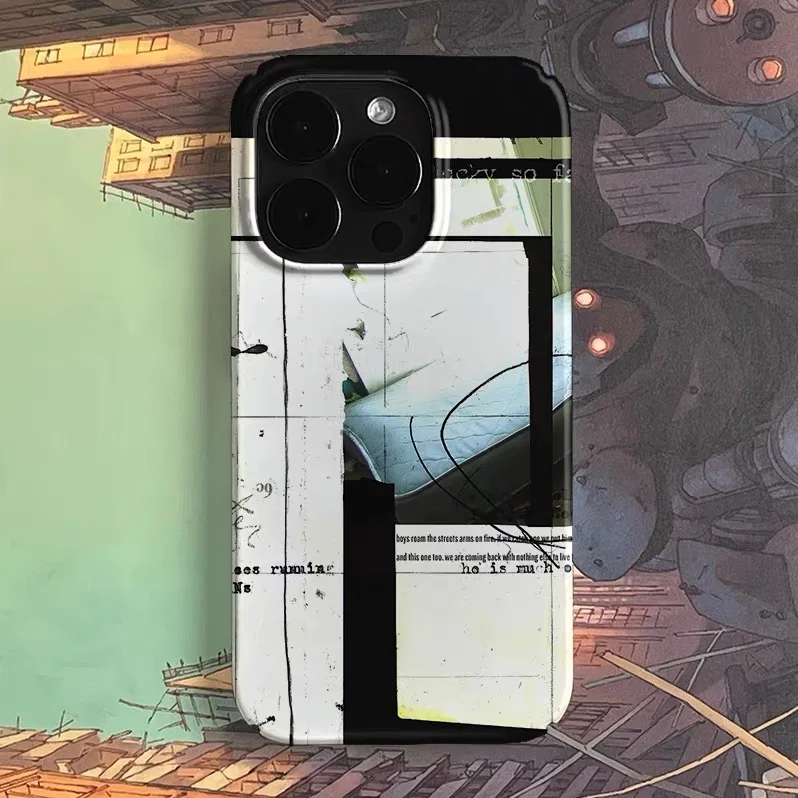 

Black and White American Illustrations Phone Case for IPHONE 17 Air 16E 15 PROMAX 14 Plus 13 12 MINI 11 XR Acrylic Phone Cover