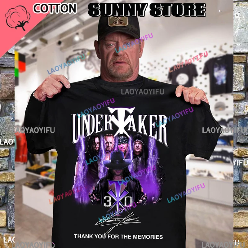 The Undertaker Men's Vintage T-shirt Men's Black The Undertaker Neon Collection T-Shirt