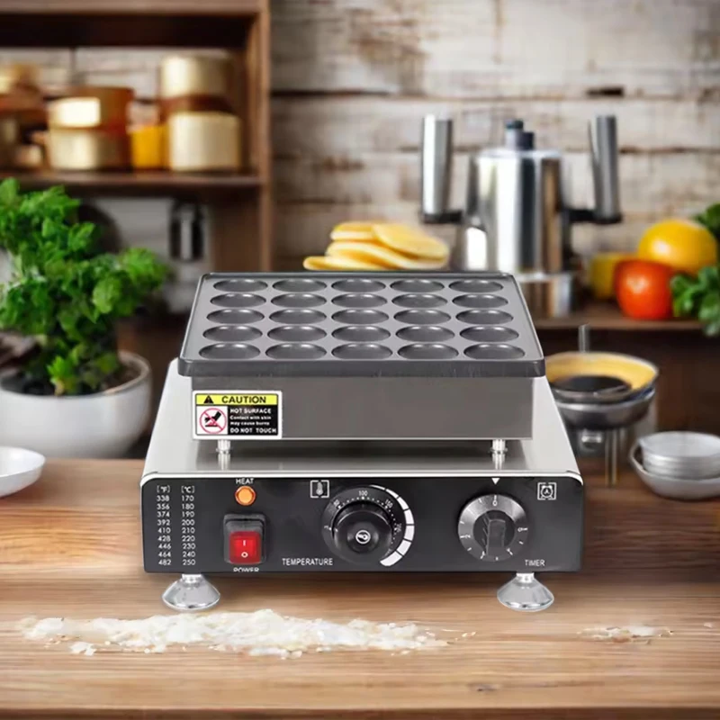 25 Hole Mini Pancake Maker Multifunctional Small Waffle Maker Commercial Small Round Cake Maker