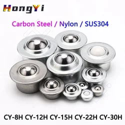 1Pcs CY-8/12/15/22/30H Universal Ball Roller Bearing Transfer Caster Round Bull Wheel Transmission Furniture System