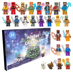 24 unids/caja calendario de Adviento Kit de calendario de cuenta regresiva incluye 24 personajes regalos sorpresa para niños y Fans decoración muñeca