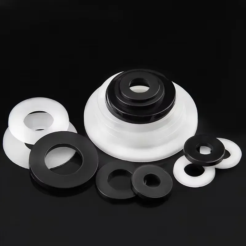 

Nylon Gasket M2 M2.5 M3 M4 M5 M6 M8 M10 M12 M14 M16 M22 M24 White / Black Flat Washer Insulated Flat Pad Ring Thickness 0.5~3mm