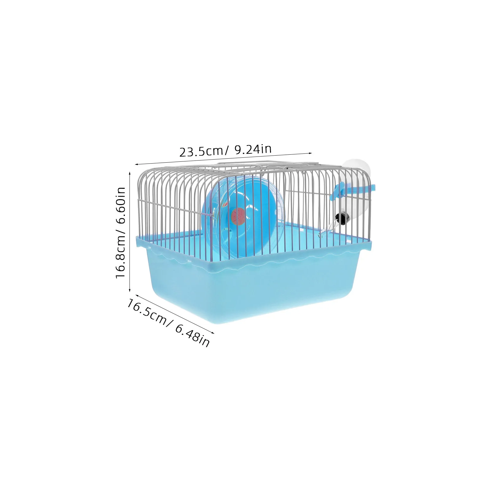 قفص هامستر محمول 3 في 1 حامل سفر للحيوانات الأليفة الصغيرة مع حامل زجاجة مياه تصميم ABS واسع للهامستر