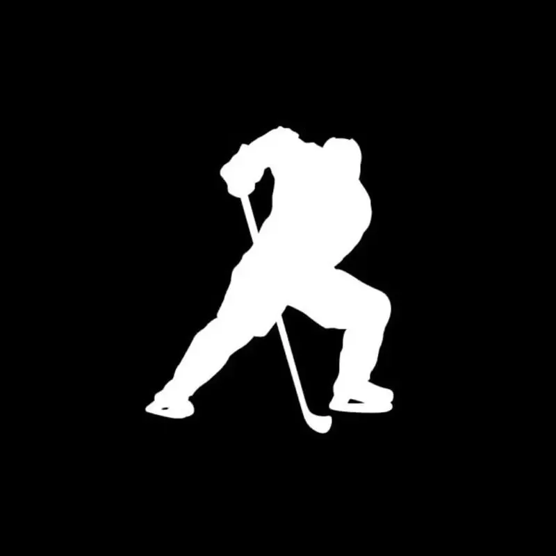 Car Stickers Ice Hockey Creative Fashion PVC Car Decoration Accessories Stickers Waterproof Sunscreen Black/white,10cm*8cm