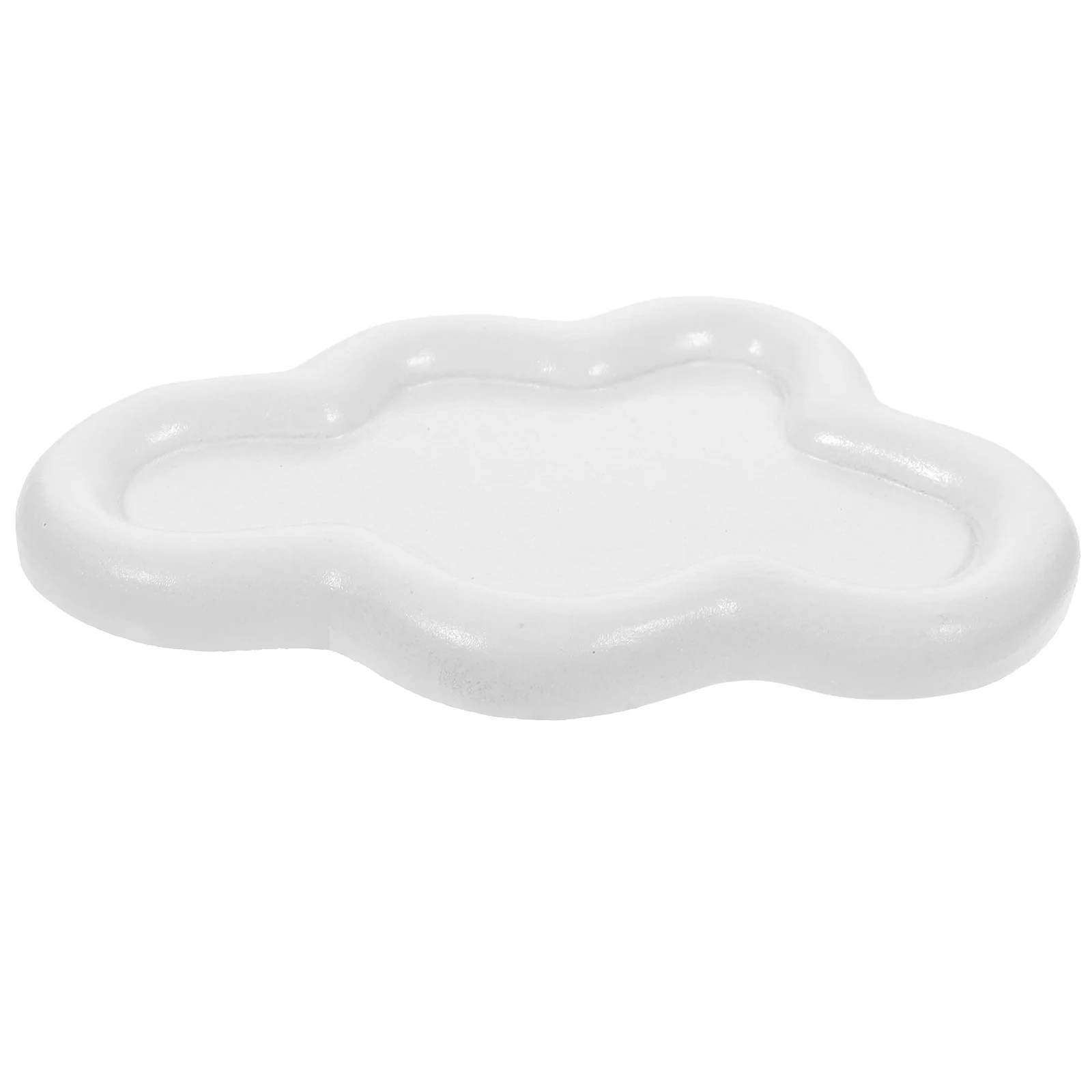 

Resin Jewelry Storage Tray Cloud Shaped Decorative Trinket Dish for Earrings Rings Bracelets Organizing Makeup Perfume Display