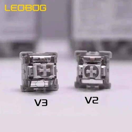 Imagen 2 del producto LEOBOG GreyWood V3 interruptor lineal gris para teclado mecánico personalizado 3 pines DIY teclado para juegos MX RGB interruptor de intercambio en caliente