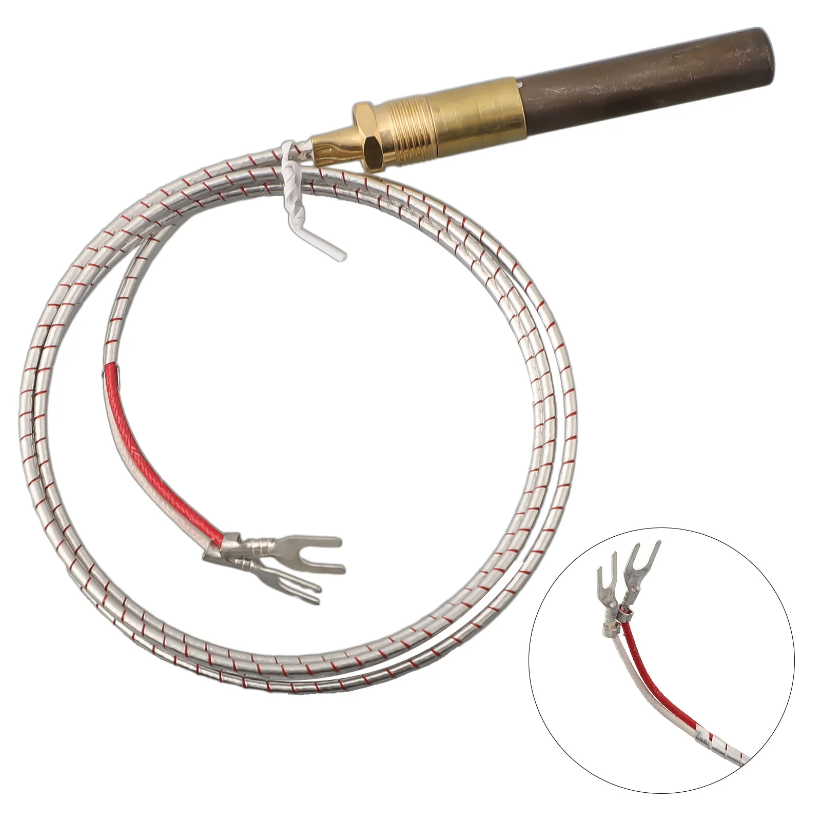 Temperature Sensor for Gas Fireplace Propane Appliance Thermocouple Suitable for Fireplaces and Hot Water Heaters Fireproof