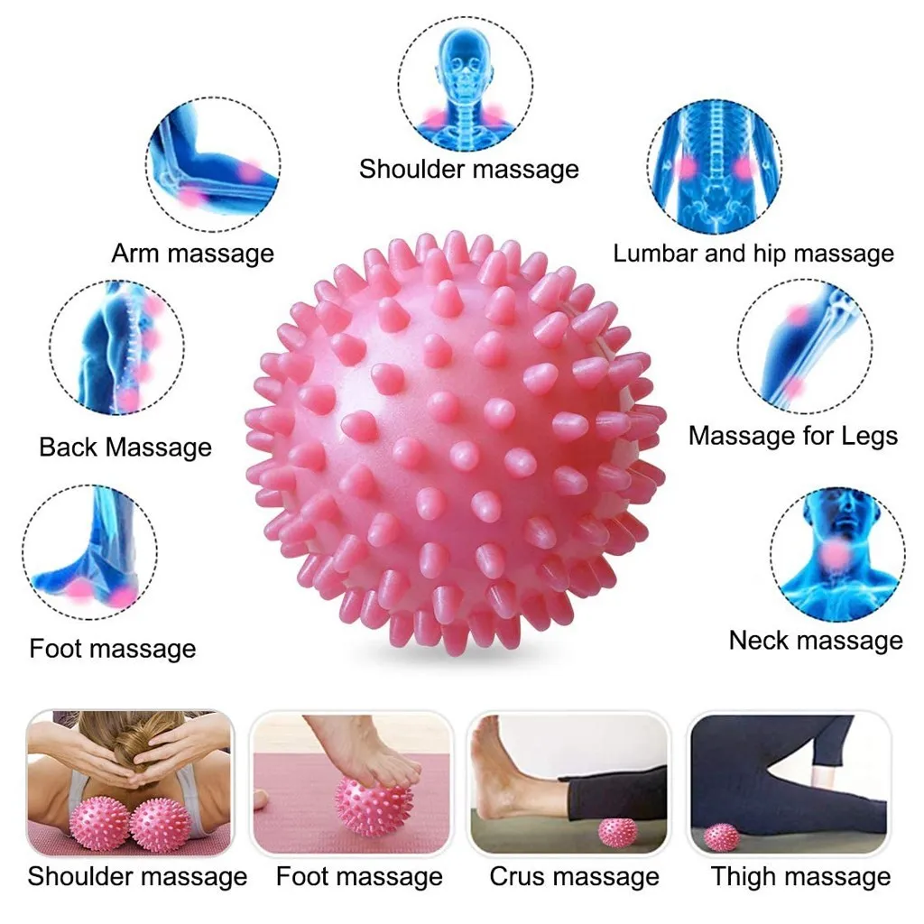 WOSWEIR Massage Yoga Balls PVC Exercise Sport Fitness Ball Body Stress Relief Scapulae Hand Foot Roller Massager Workout Home