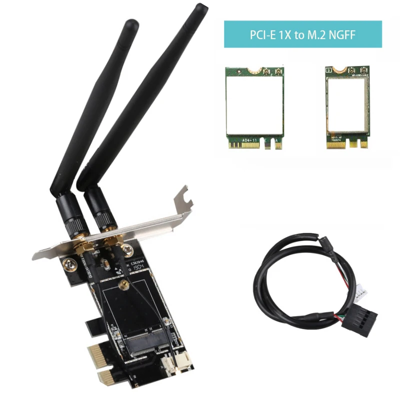 

game PCIE expansion card PCI E Sata Card Controller riser card pci express wireless wifi adapter card Dual antenna adapter board