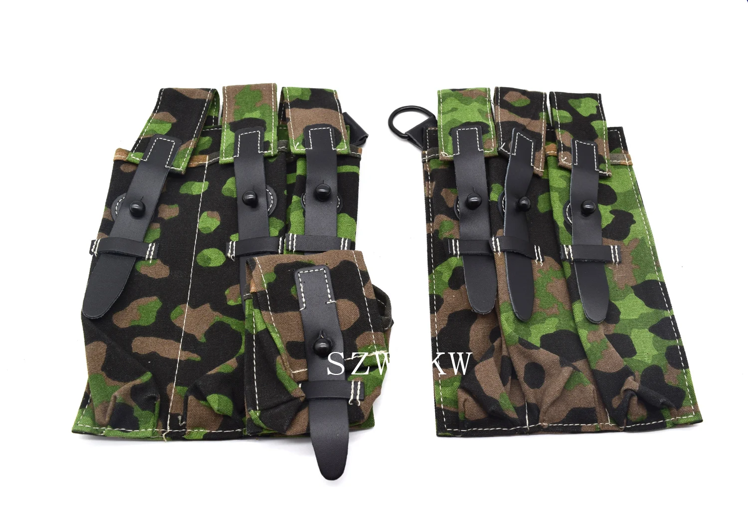 Reenactment German MP38 MP40 Ammo Ammunition Magazine Pouch Plane Tree Camo Color 　