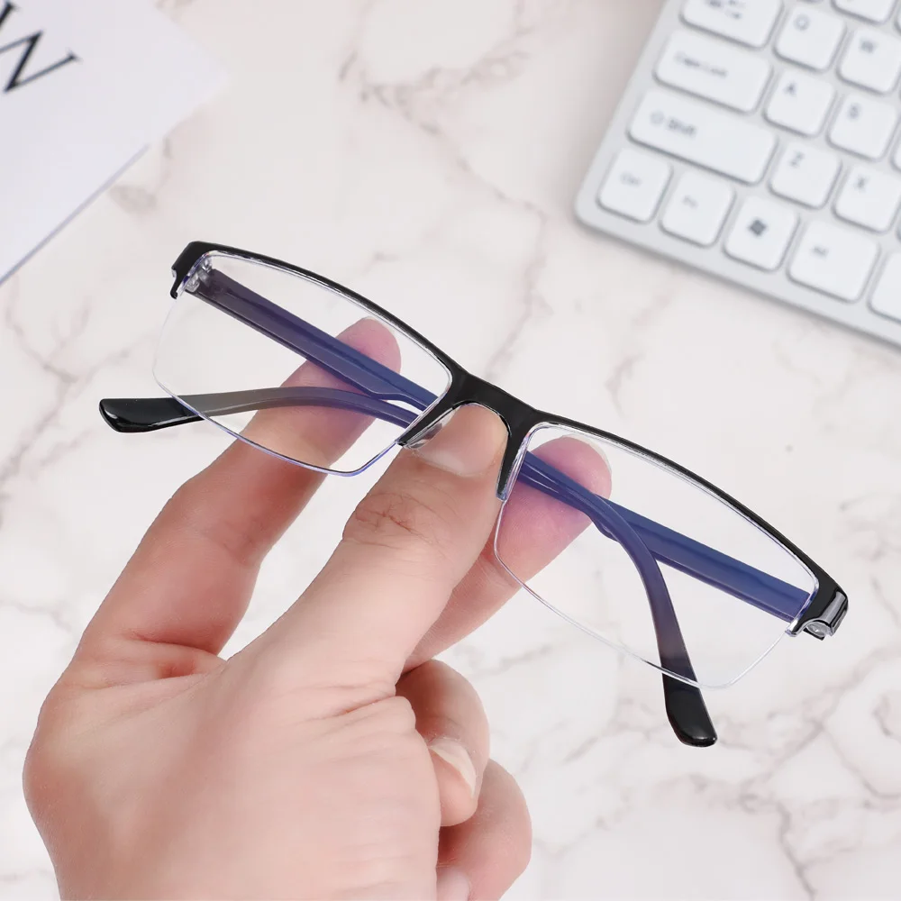 1Pc Reading Glasses Men Women High Quality Half-frame Diopter Glasses Business Male Presbyopic Eyeglasses 0 +1.0 1.5 2.0 2.5 4