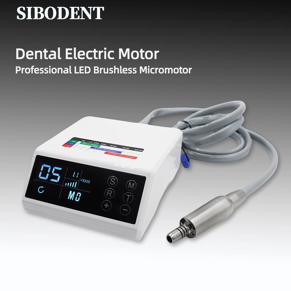 

Dental Micro Motor, LED Electric Grinder, Internal Water Spray, E-type, Fit for Contra Angle Handpiece, for Dental Laboratory