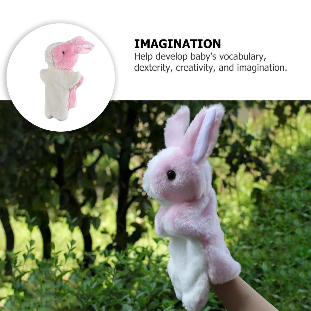 Plush Toy Baby Hand Puppets Storytelling Cartoon Gloves Rabbit Stuffed Animal