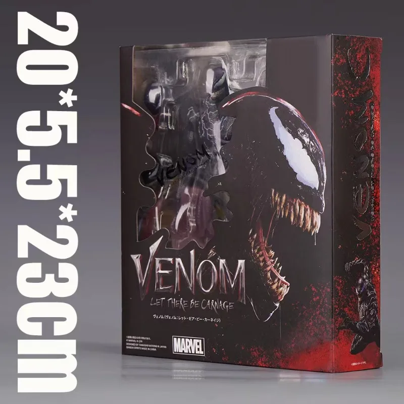 Marvel universe SHF Venom 2 Symbiont The Amazing Spider-Man movie Venom joint Movable Handmade model Children's Toys color box