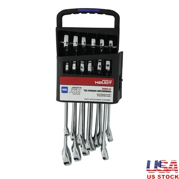 12 Piece Metric Combination Wrench Set Chrome Vanadium Steel Heat Treated Precision Machined Durable Rustproof Tool Kit with