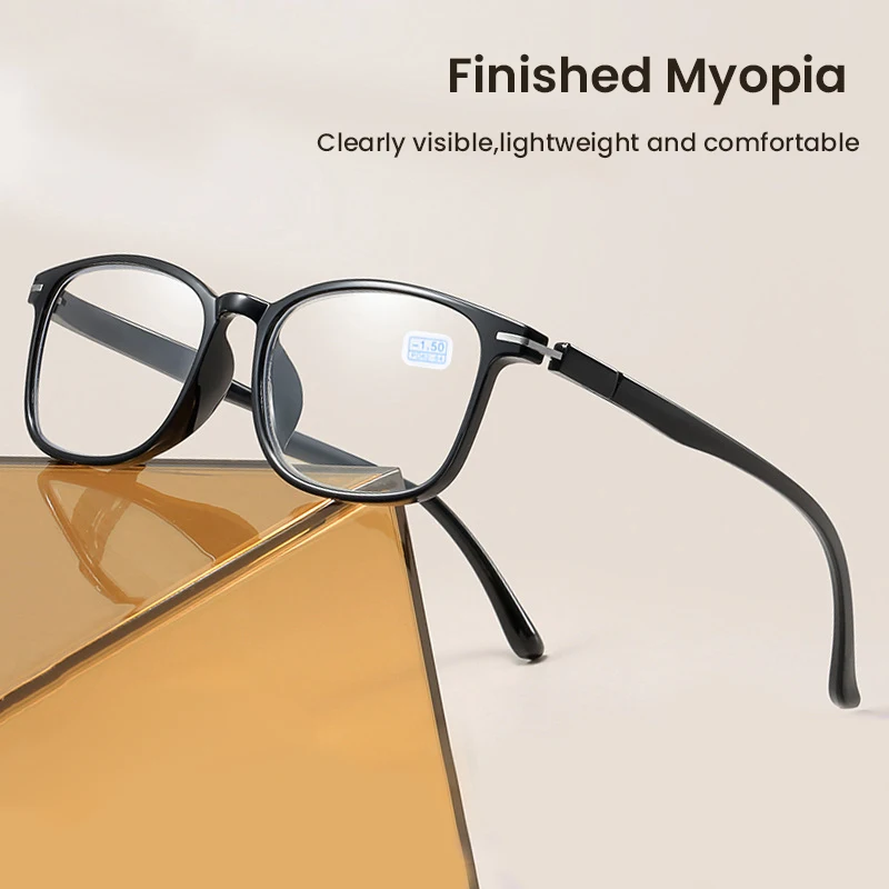 Fashion High Definition Myopia Glasses Ultralight TR90 Thin Frame Women Men Unisex Myopic Eyeglasses Diopter -0.5 -1.0 To -6.0