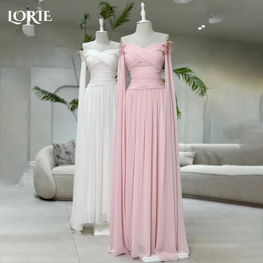 

LORIE Off Shawl Evening Dress Elegant Sweetheart Flowy Princess Prom Dress A-Line Pleats Corset Party Gown Club lCustomized 2026