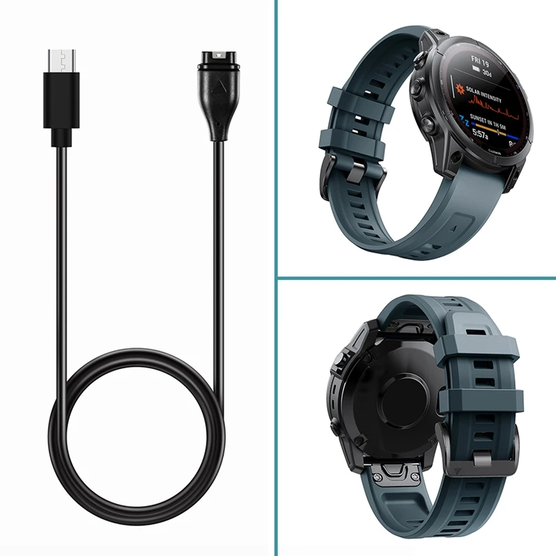 Câble de charge USB de type C pour Garmin Fenix, housse de prise de chargeur, compatible avec les modèles 7, 7S, 7X, 6, 6S, 6X Pro, 5S, 5X, 3, 4S, 935, 945, 245, Venu 2