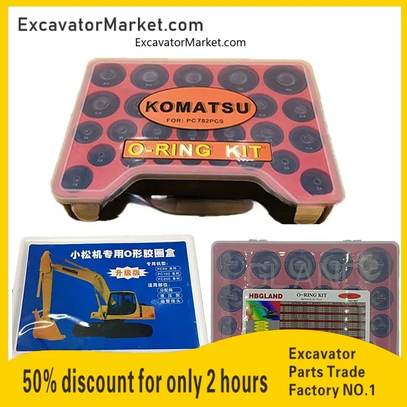 Excavator Parts XCMG Liugong Doosan Daewoo Sumitomo Komatsu Kobelco Trinity O-Ring Sealing Ring Hitachi Oil Seal Repair Box