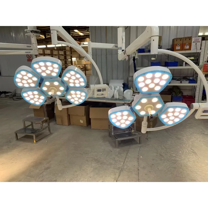 160,000 Lux High Brightness LED Operating Light Double Head Petal Surgical Shadowless Lamp