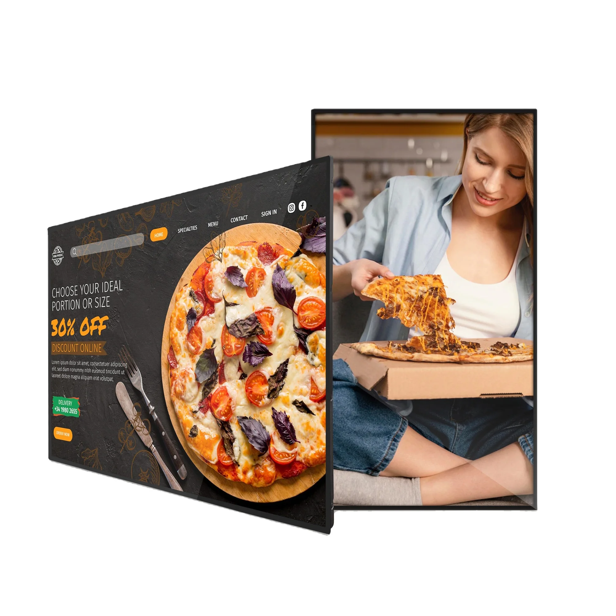 Wholesale 32-98 Inch Driven High Contrast Wall Mounted LCD Advertising Machine - Digital Signage for Offices & Stores