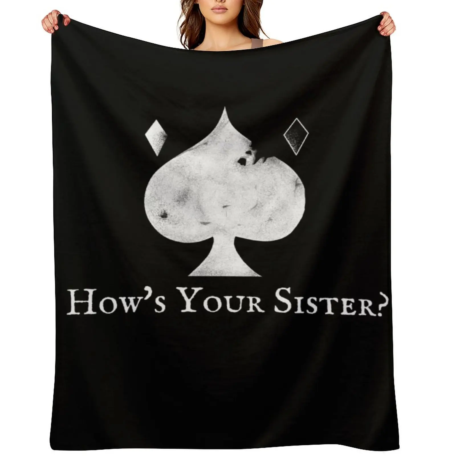 

Ace of Spades Throw Blanket Luxury Designer Heavy Soft Plaid Tourist Blankets