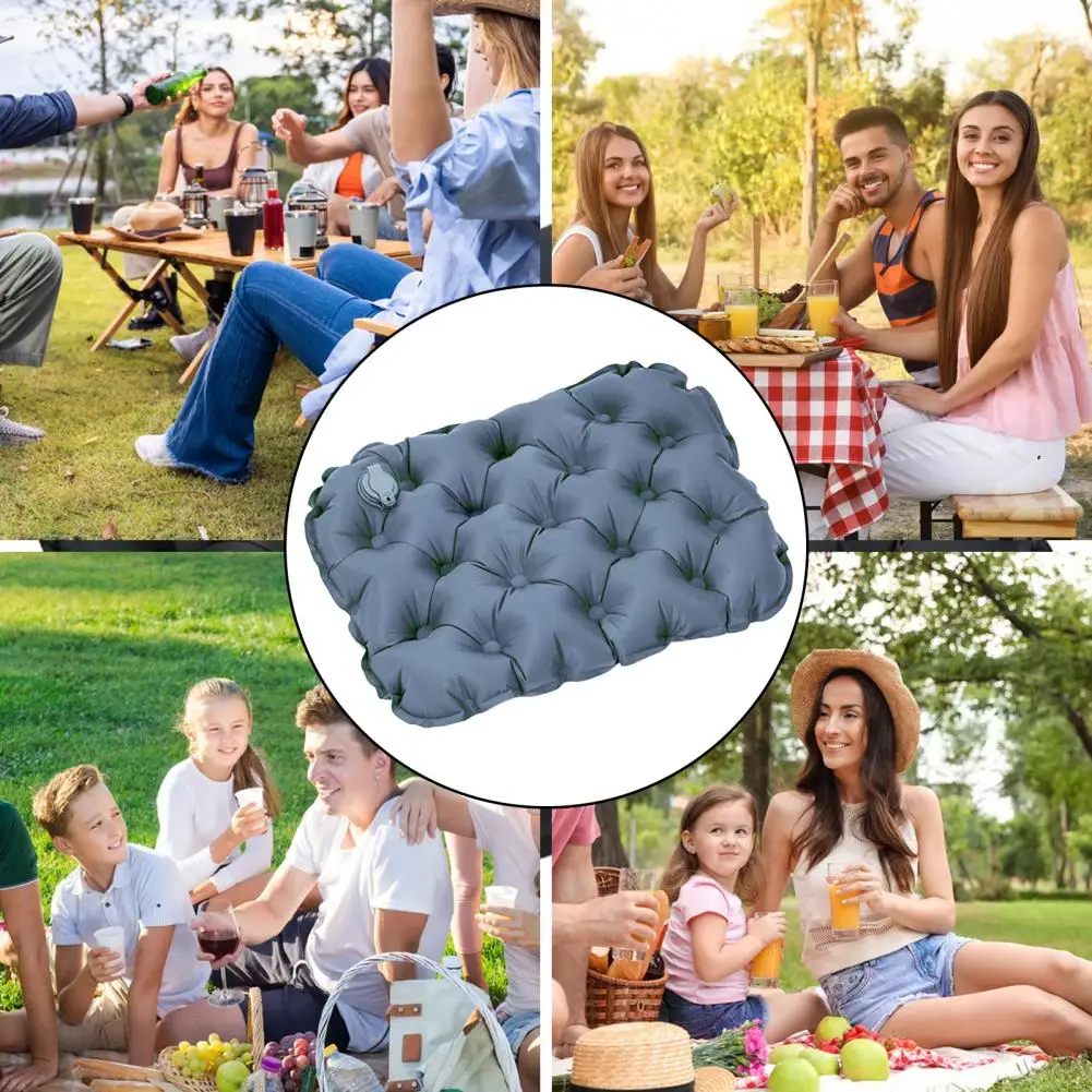 Quick Inflate Cushion Waterproof Seat Cushion Wear-resistant Air Support Pad Quick Inflate Deflate Comfortable Car Airplane Seat