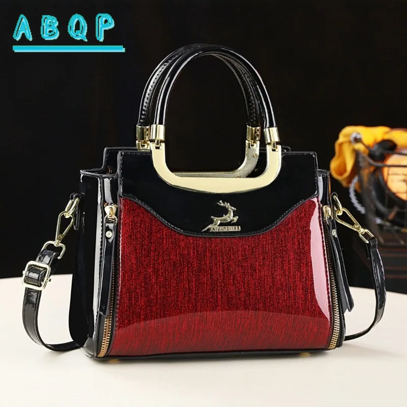 

New Women's Handbag Patent Leather Fashion Women's Shoulder Bag Luxury Large Capacity Evening Women's Bag High Quality