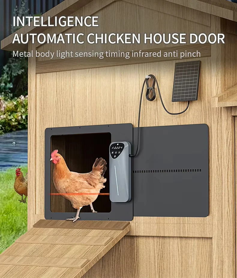 APP制御ソーラー式鶏小屋ドア、LCDディスプレイ、挟み込み - Automatic Chicken Door Opener Solar のレビューと価格