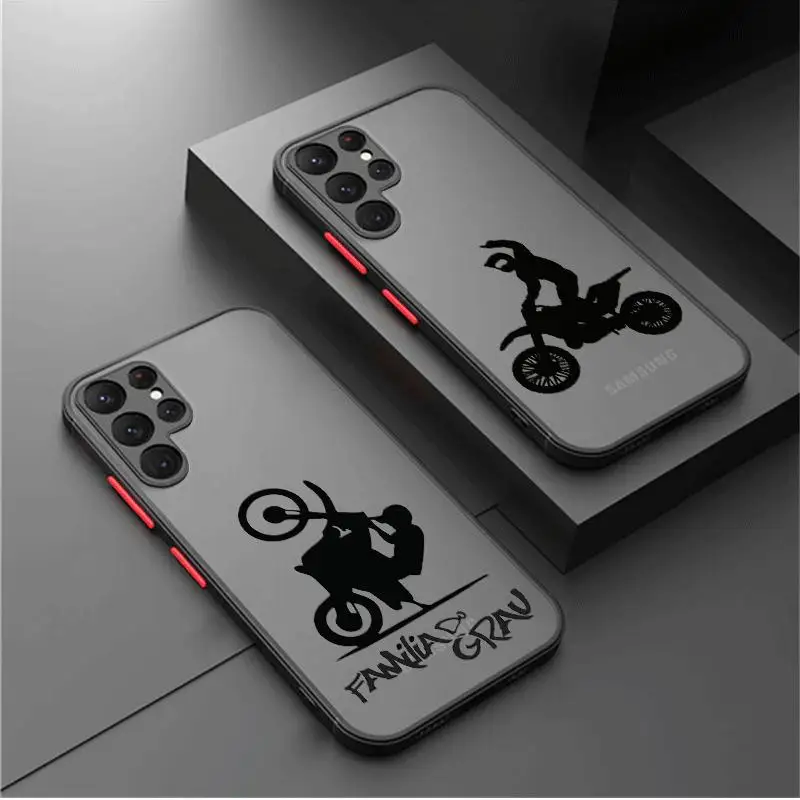 Motor Sport  Phone Case for Samsung Galaxy S23 S21 S22 S20 FE S10 S9 Note 20 Ultra 10 Plus Matte Hard PC Cover Coque