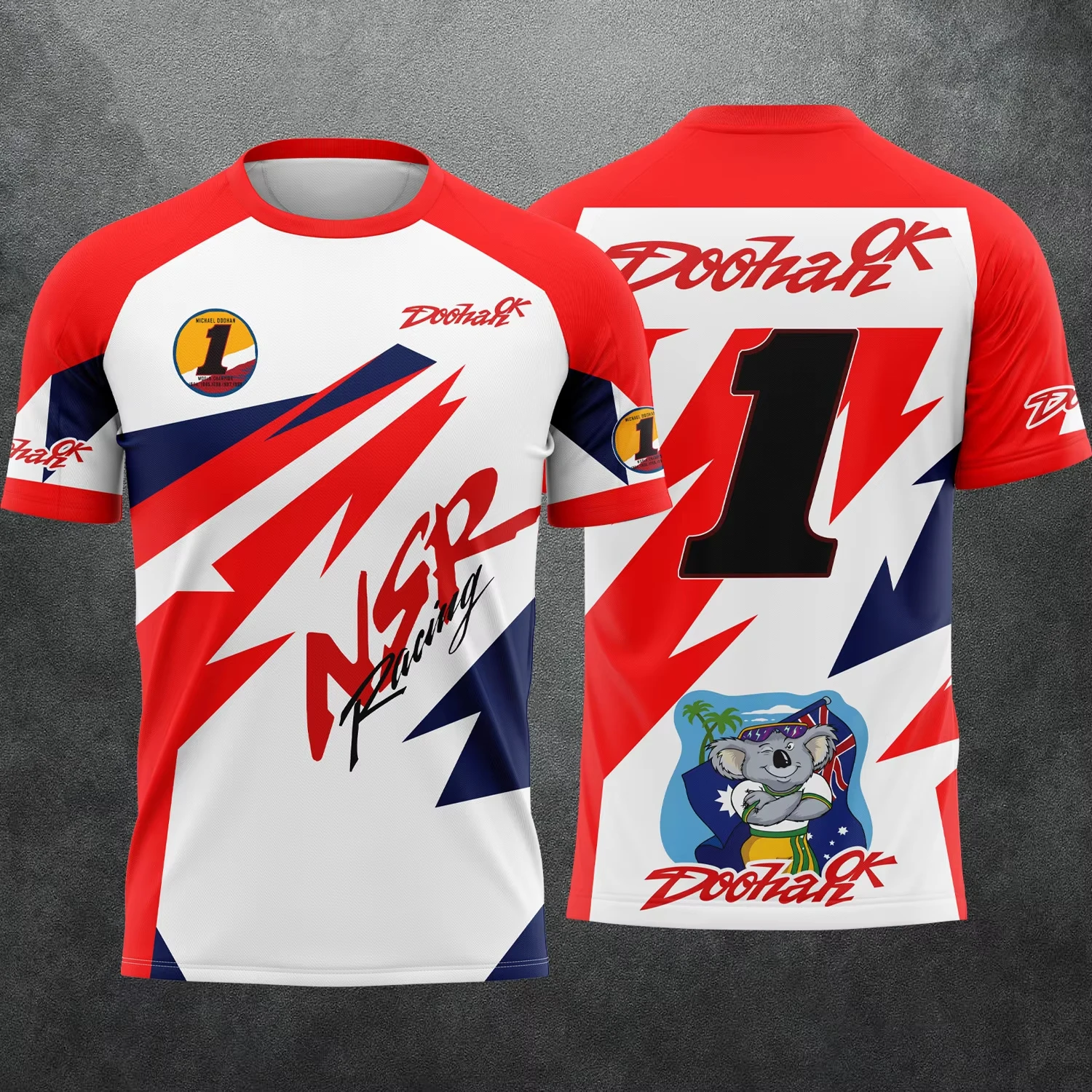 2026 Hot Summer New Motorcycle Racing Mick Doohan No.1 Men's Women's Casual Extra Large Loose Sports T-shirt