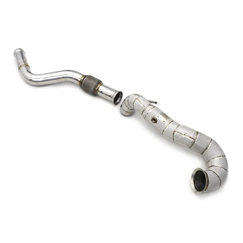 Section High flow Pipes branch downpipe Exhaust Pipe with For A45 CLA45 2.0T