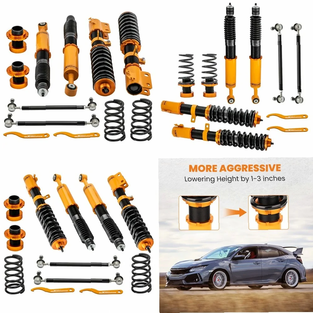 

Adjustable Height Coilover Suspension Kit for Toyota Yaris Prius C, Lowering Shocks
