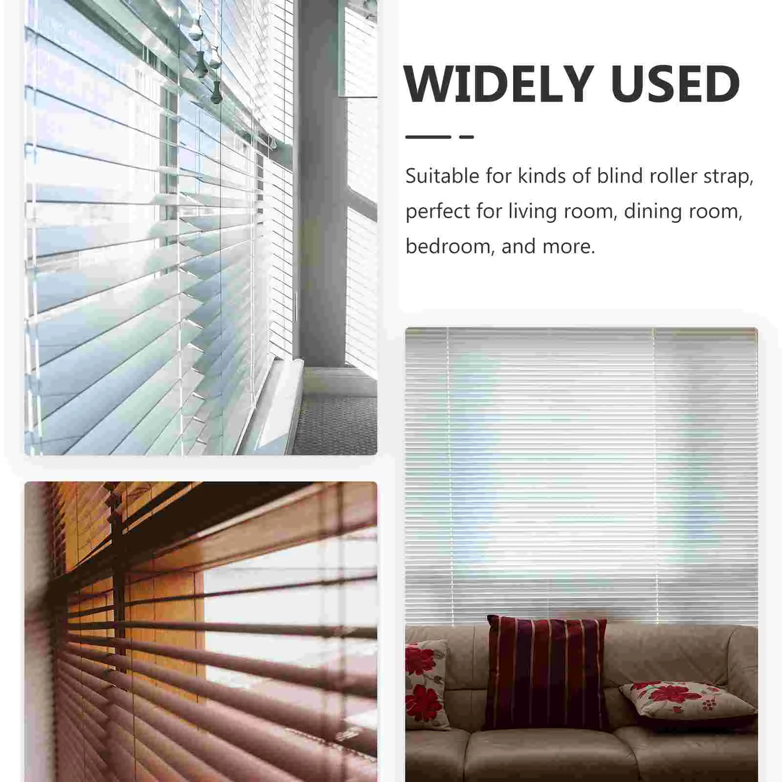 Coil Take-up Roller Blinds Roulette Shutter Winder Condenser Cord Cleat White Window Strap Holder for Long Travel