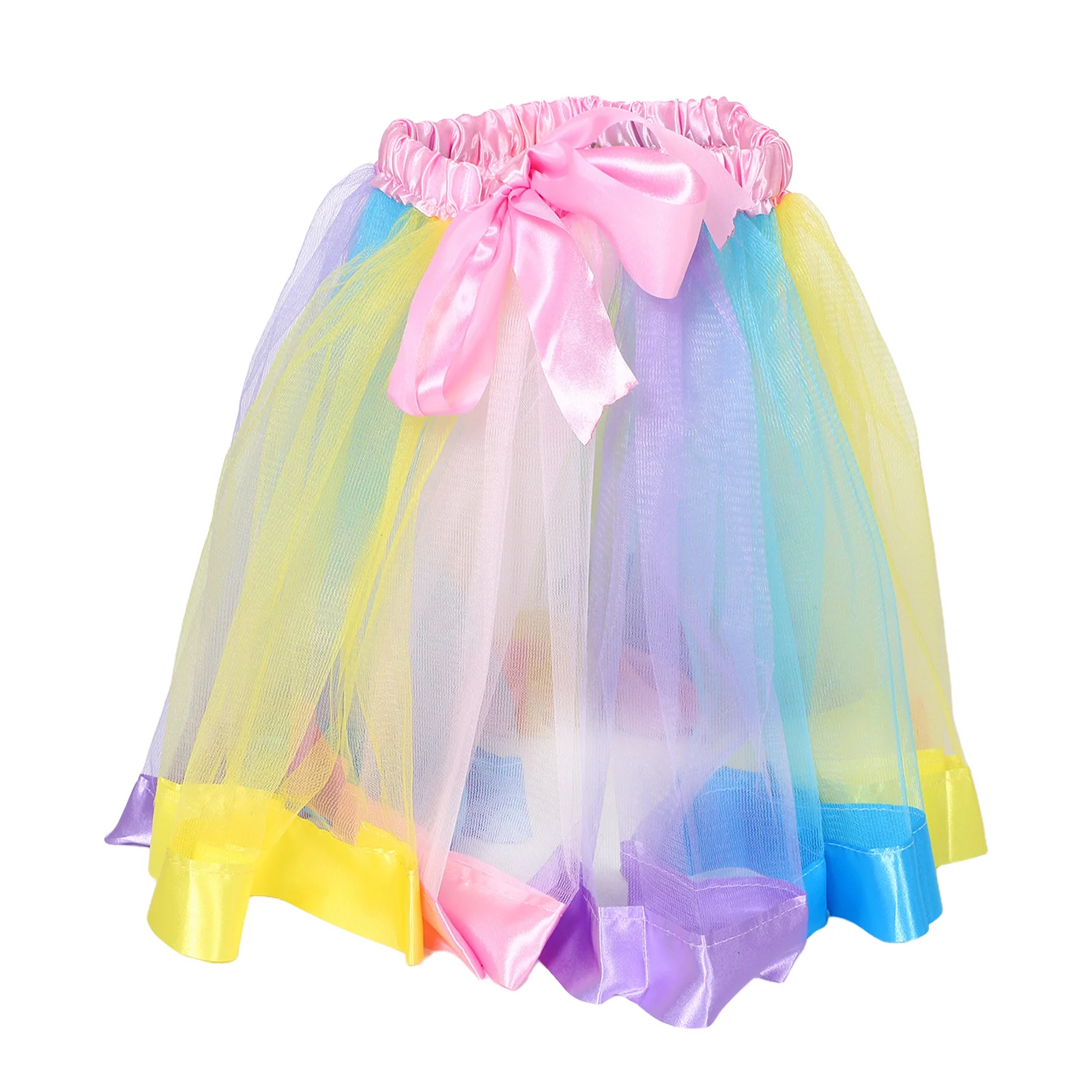 

Children'S Tutu Skirt Soft Breathable Princess Design Colorful Layered Tulle Skirt For Girls Party Carnival Dancing Event