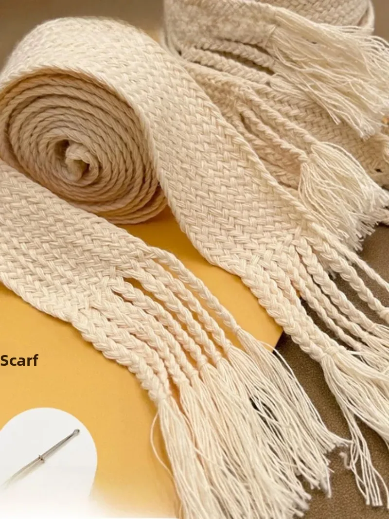 Handwoven Tassel Waist Cord Vintage Belt Ethnic Style Wide Leg Pants Versatile Waist Rope DIY Sewing Accessories Rope