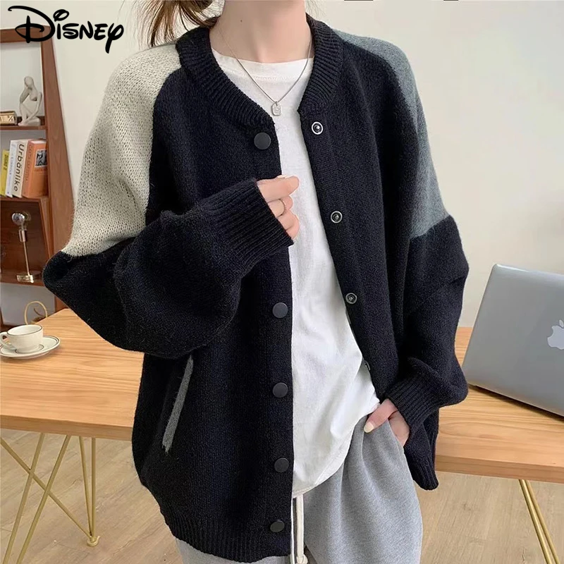 Disney New Arrival Fashion Casual Mickey Mouse Pullover Winter Heavy Industry Design Sense Nail Bead Spoof Mohair Plush Sweate