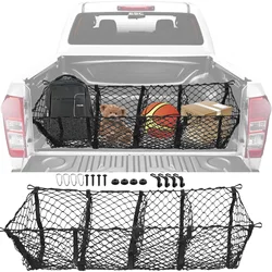 4 Pocket Cargo Net Trunk Luggage Storage Organiser Mesh For Nissan Navara Frontier Brute D40 D22 NP300 NV200 Titan A60 A61 4X4