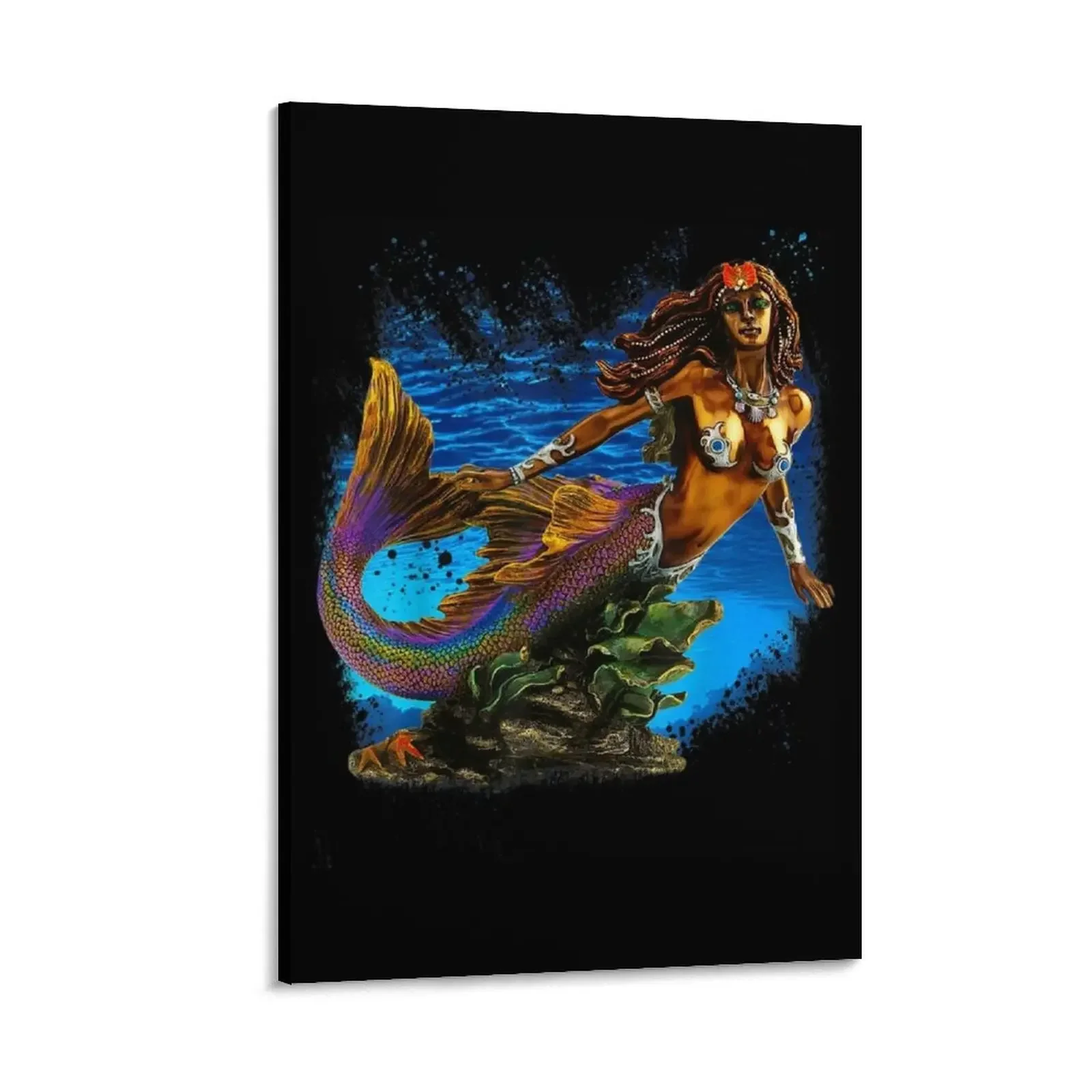 

Yemoja Yemaya Mother of Water Canvas Painting bedrooms decorations Paintings on the wall wall frame for living room