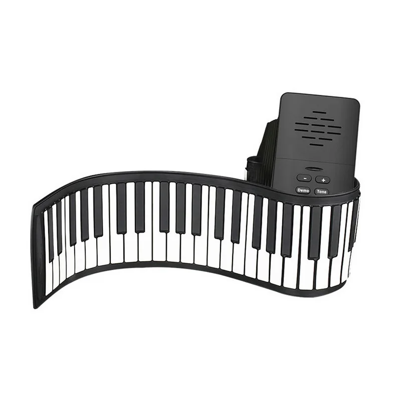 88 Key Portable Piano Hand Roll Electronic Piano Silicone Foldable Home Practice Professional Electronic Piano