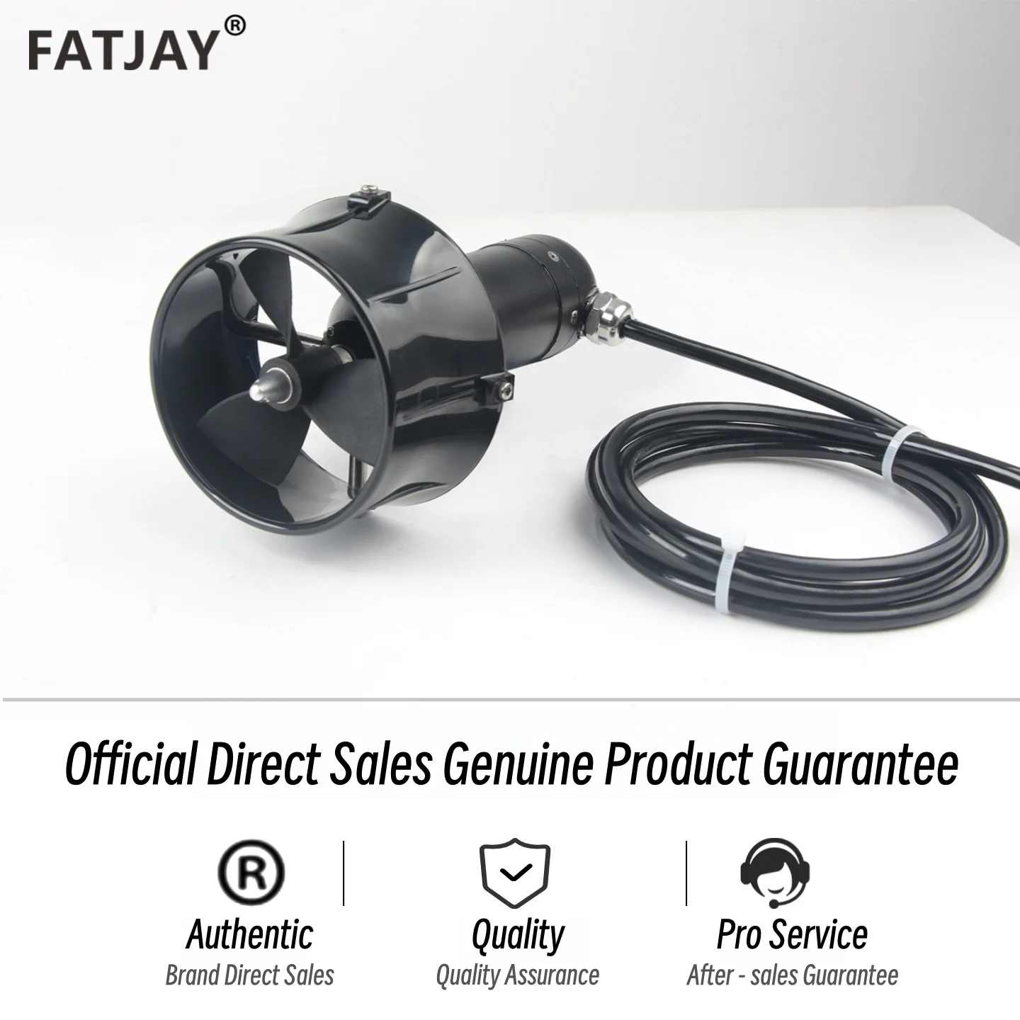 FATJAY KYI-8ET-4810 Propulsor submarino de empuje de 8 KG FOC ESC incorporado, potencia versátil para tablas de remo, barcos no tripulados, barcos RC