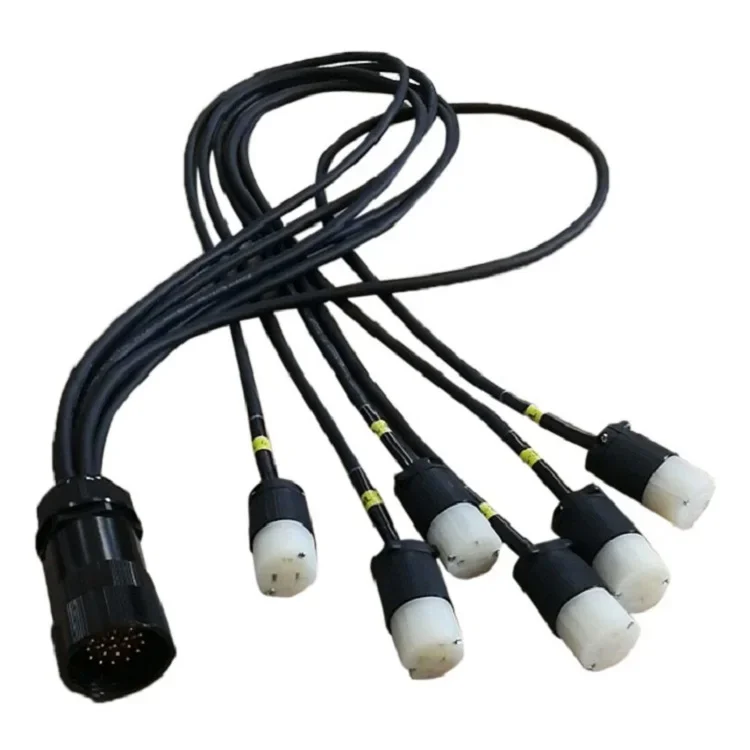 19Pin Socapex Cable Breakout to Edison 5-15R Plug Electric Power Split Cables